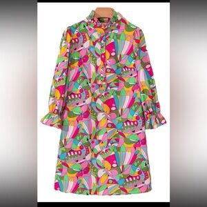 Women’s L Colorful Geometric Print Dress